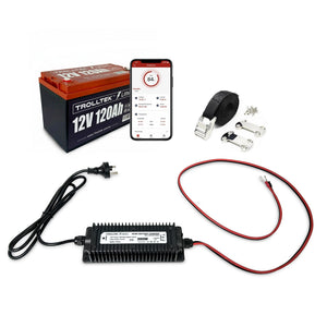Trolltek™ 12V LiFePO4 Lithium Battery AC Bundle