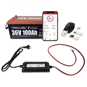 Trolltek™ 36V LiFePO4 Lithium Battery with Bluetooth app