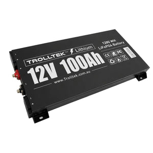Trolltek™ 12V LiFePO4 Super Slimline Lithium Battery with Bluetooth app