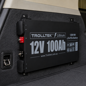 Trolltek™ 12V LiFePO4 Lithium Slimline Battery DC Bundle – Charge While Driving (DC)