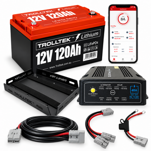 Trolltek™ 12V LiFePO4 Lithium Battery 4WD Bundle – Charge While Driving (DC)