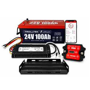 Trolltek™ 24V LiFePO4 Lithium Battery DC Bundle – Charge While Driving (DC)