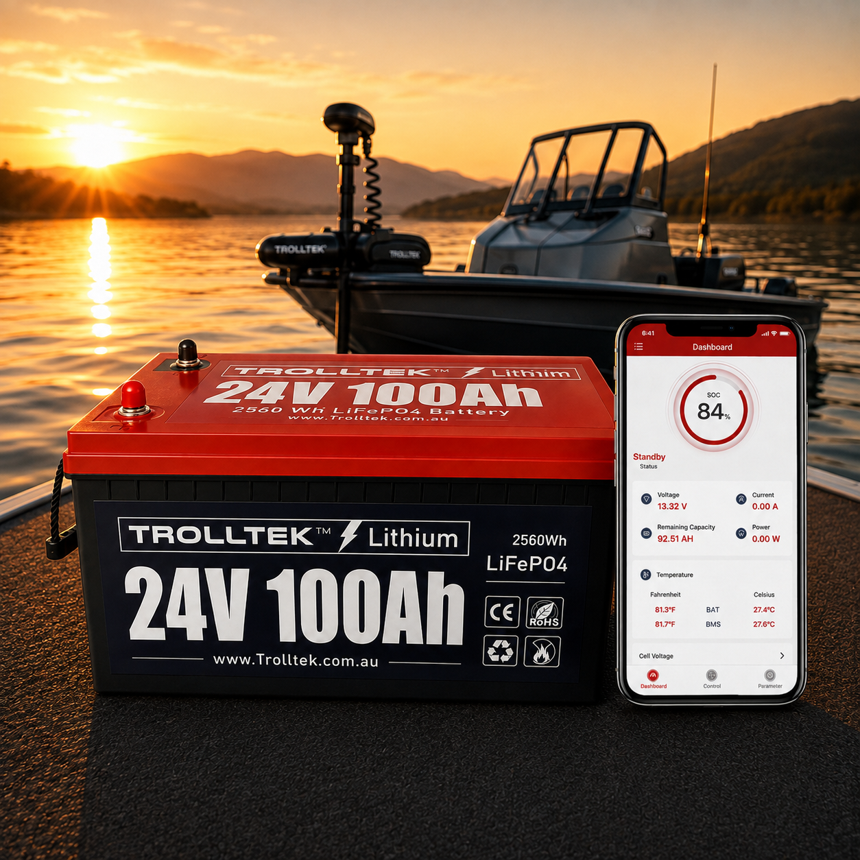 Trolltek™ 24V LiFePO4 Lithium Battery AC Bundle – Charge From 240V Power (AC)