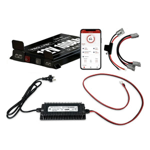Trolltek™ 12V LiFePO4 Super Slimline Lithium Battery with Bluetooth app